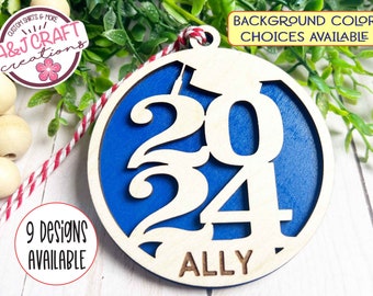 Graduation Ornament 2024, Graduation Ornament Personalized, Grad of 2024, Class of 2024 Ornament, Senior 2024, Laser Cut, Car Charm