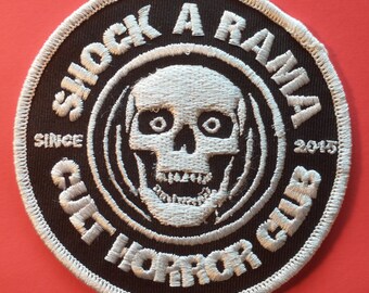 HORROR Fan Club Embroidered Patch - 4" Sew-On - OFFICIAL Shock A Rama Merch