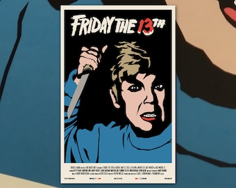 Friday the 13th Part 1 11"x17" Movie Poster Art Print Shockarama Horror Film Screening Mrs Pamela Voorhees Camp Crystal Lake Slasher 1980