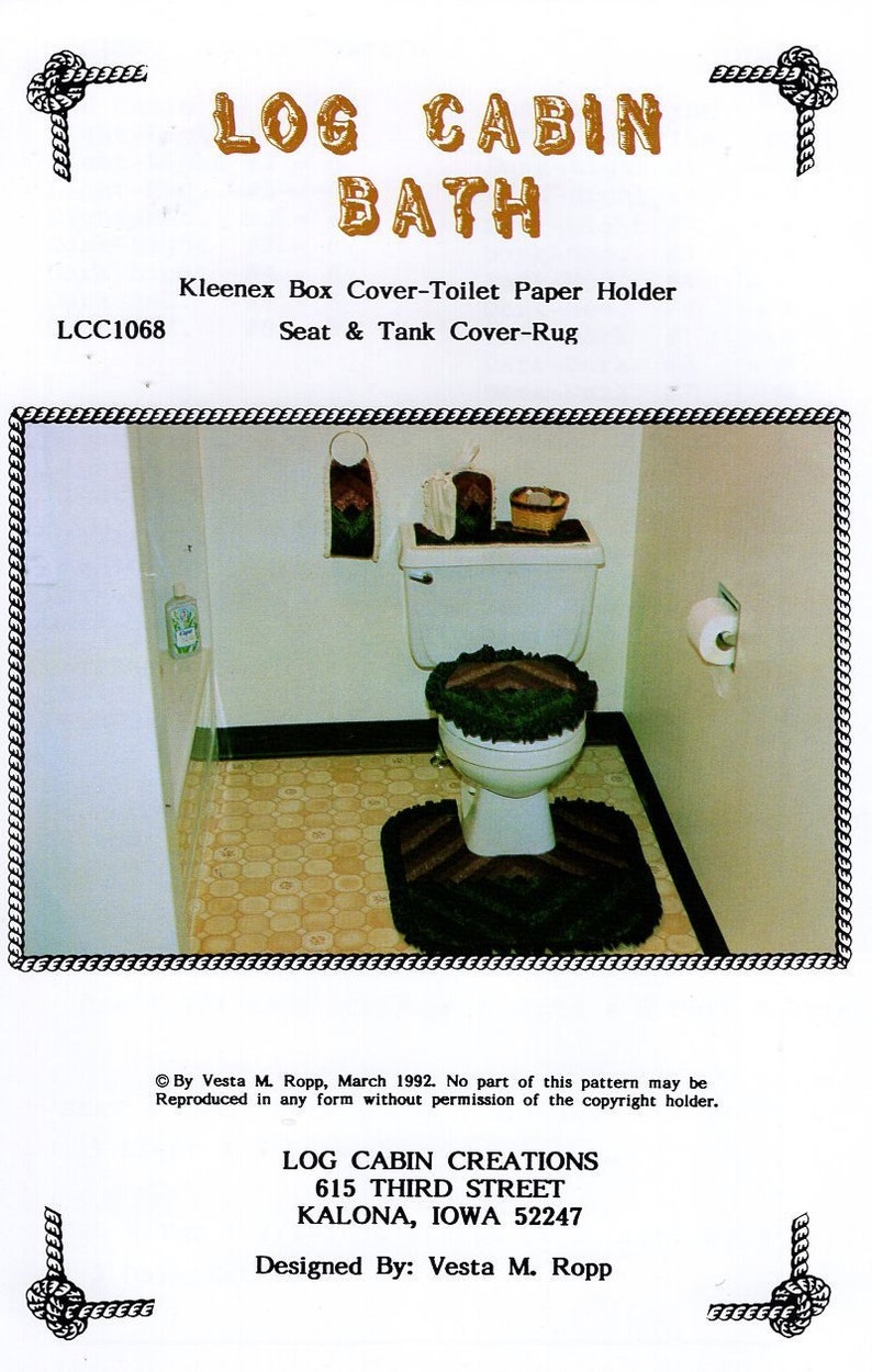 Sewing Pattern Log Cabin Creations 1992 Bath Bathroom Quilt Image 0