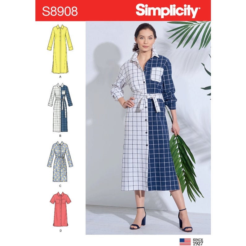 New Sewing Pattern for Shirtdress Dress Classic Style Etsy