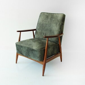 Mid century 2024 modern chair green