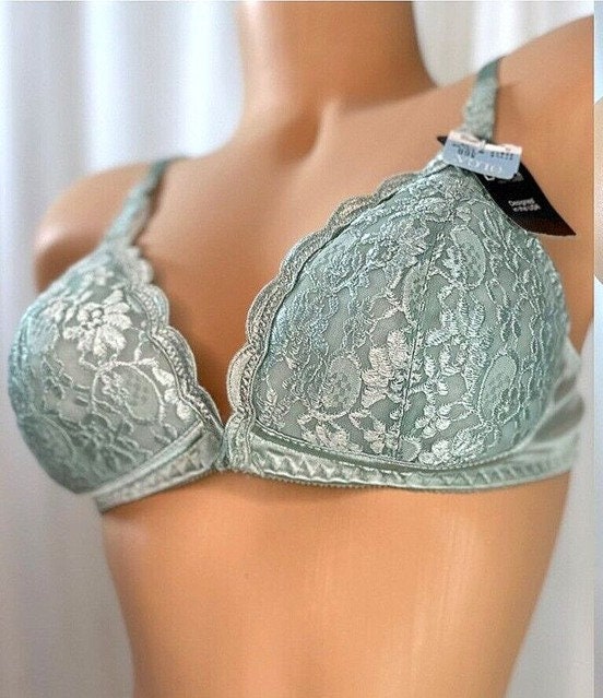 Blue Lace Padded Bra 