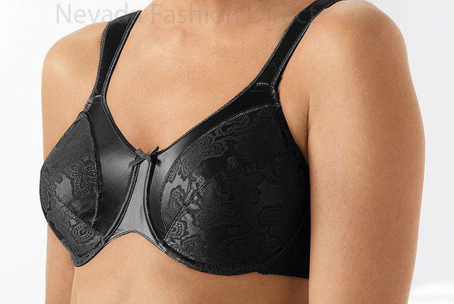 Vintage Bali Satin Tracings Full Figure Minimizer Underwire Bra Tuxedo  Black 36D -  Canada