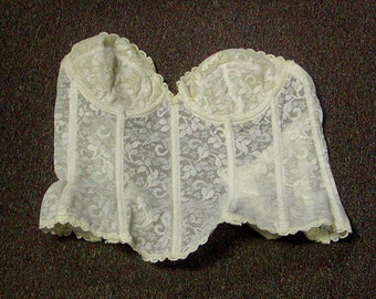 Vintage Carnival Brasselette The Silhouette Maker Longline Underwire Bra Ivory  34D