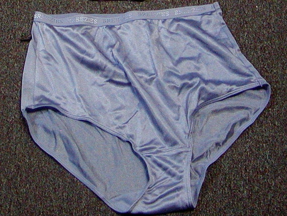 Vintage New Breezies Luxurious Full Brief Nylon Panty Periwinkle Blue Size  6 Medium 2728 