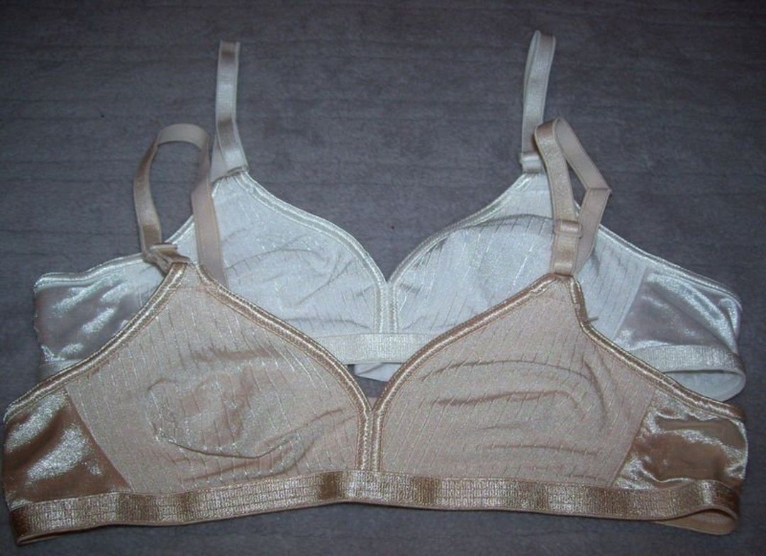 Voluptuous Playtex 18HR Brocade Satin natural Beige Bra 46C 4693