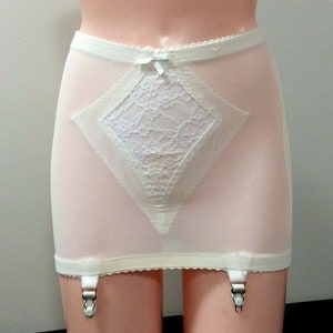 Vintage Warner's Olga Firm Control Open Bottom Girdle With Garters