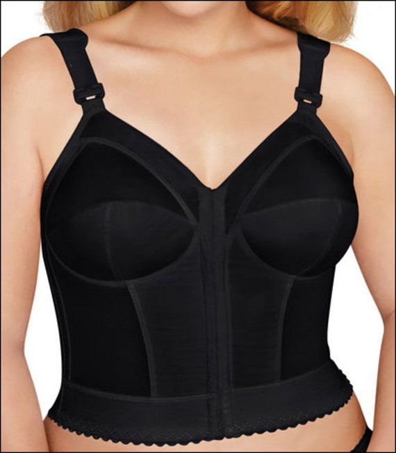 Vintage New Exquisite Form Ful-ly Front Close Full Support Wire Free Long  Line Bra Tuxedo Black 38B -  Canada