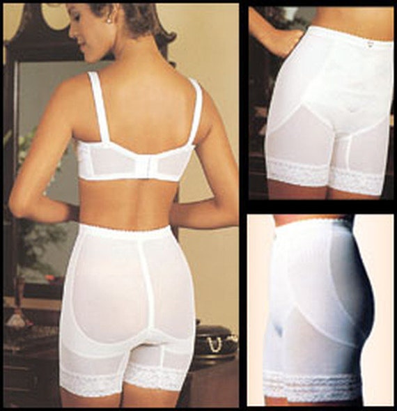 Vinatge New Jeunique Fashion Figure Firm Control Mid Thigh Girdle Body  Beige Small 2526 