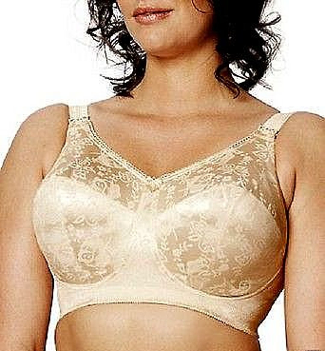 Vintage New Bali Double Support Full Support Soft Cup Bra Snow White 40D -   Australia