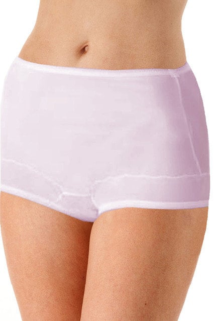 Vintage Shadowline Dixie Belle® Scallop Trim 100% Nylon Full Panty Blushing  Pink