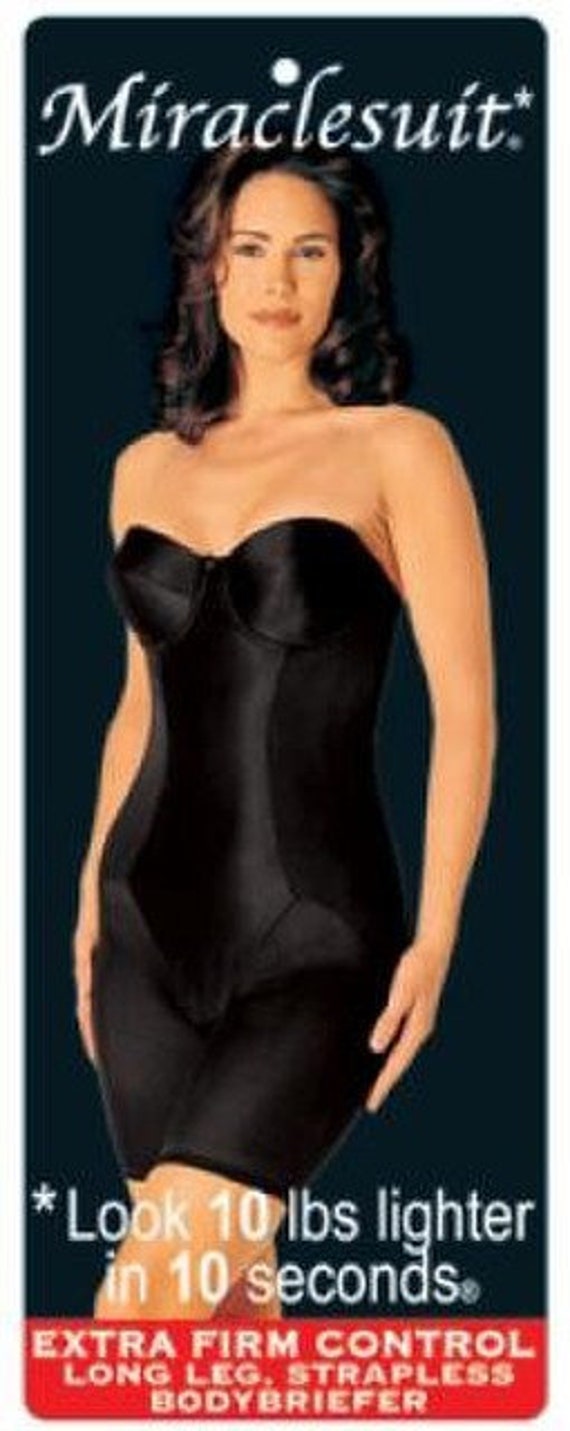 Vintage New Miraclesuit Strapless Long Leg Extra Firm Bodybriefer Tuxedo  Black 36C -  Canada