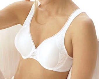 Vintage New Playtex Everyday Basics Full Support Lace Soft Cup Bra White  38B 