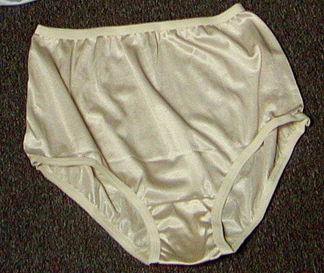 Vintage New National Luxurious Nylon Full Brief Panty With Gentle Elastic  Waist and Leg Openings Light Bege 