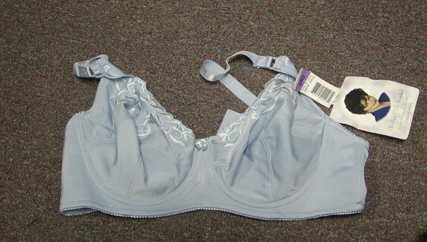 Vintage New With Tags Delta Burke Lined Minimizer Undewire Bras With  Embroidery Cup Top Dreamy Blue 44D -  Ireland