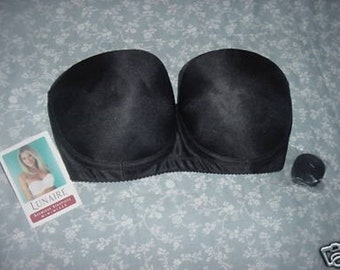 Vintage NWT Lunaire Molded Seamless Strapless Convertible Minimizer Underwire Bra