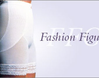 Vintage Jeunique Fashion Figure Firm Control Medium Leg Panty Girdle Body  Beige