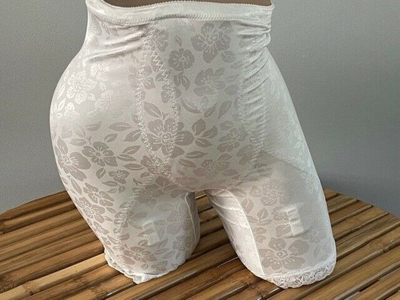 White High Waist Long Leg Panty Girdle and White Bra