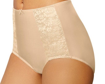 Vintage New Bali Essentials Double Support Luxurious Full Brief Panty Soft Taupe