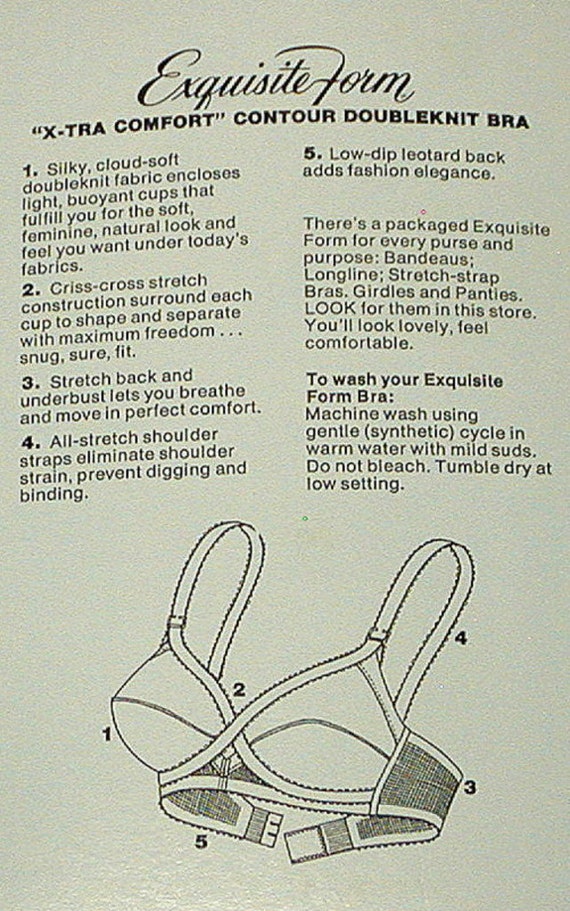 Vintage New Exquisite Form® Fully® x-tra Comfort Contour Doubleknit Bra  White 32B 