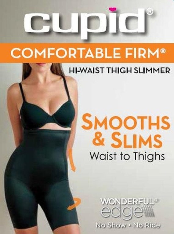 Vintage New Cupid Firm Control High Waist Thigh Slimmer Body Tuxedo Black X  Large 3132 