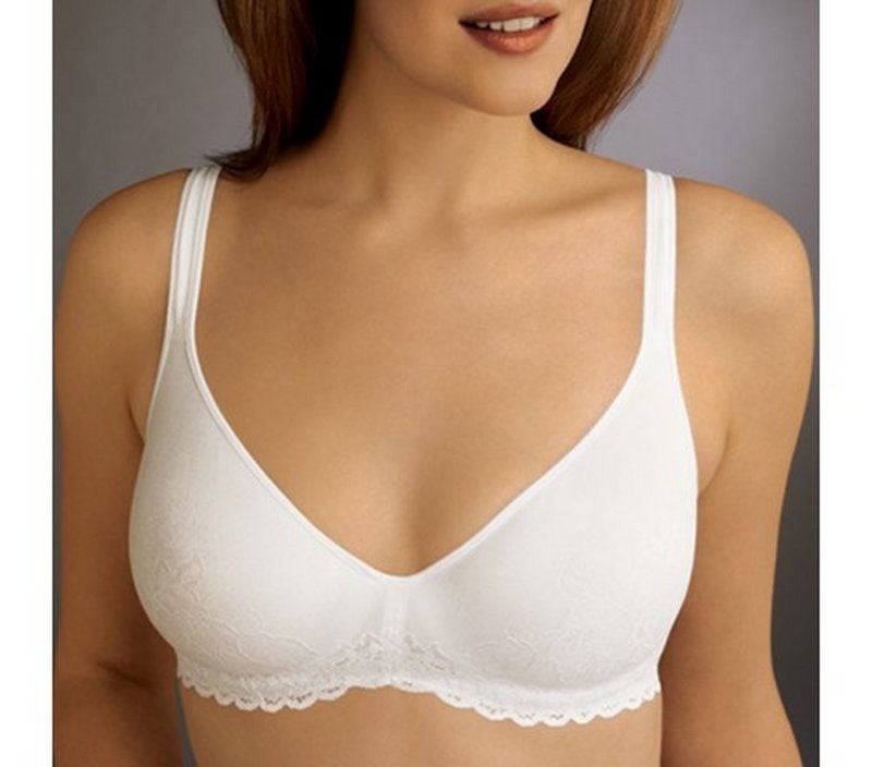 Vintage New With Tags Lilyette Lace Invisible Foam Comfort Full Support  Underwire Bra White 42D 