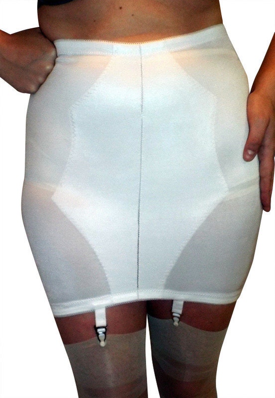 Vintage New Crown-ette Firm Control Open Bottom Girdle With Garters 6 XL 42  