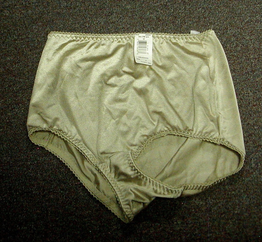 Vintage New Curvations Satin Light Control Full Brief Panty Girdle Gold Size Large 29 30 Etsy