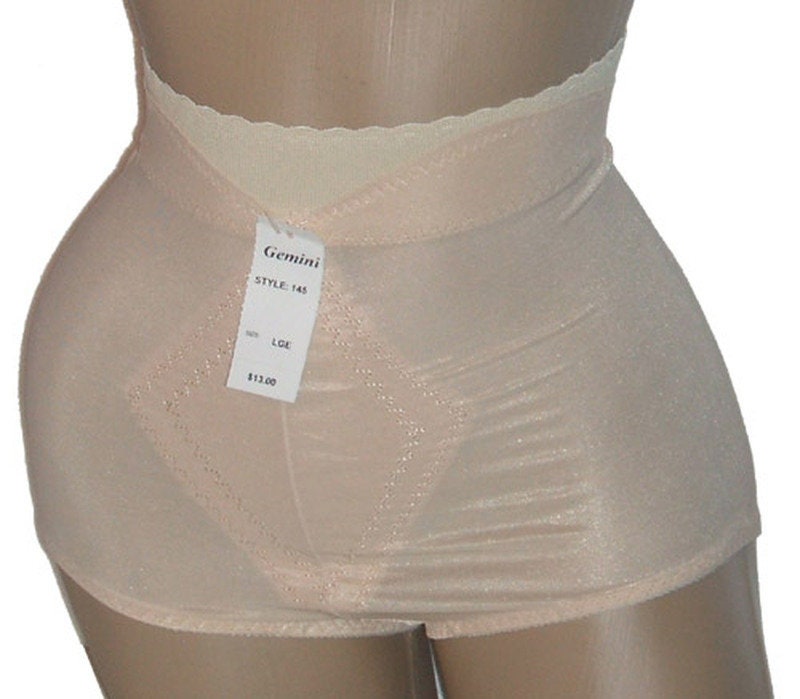Vintage New Curvations Satin Light Control Full Brief Panty Girdle