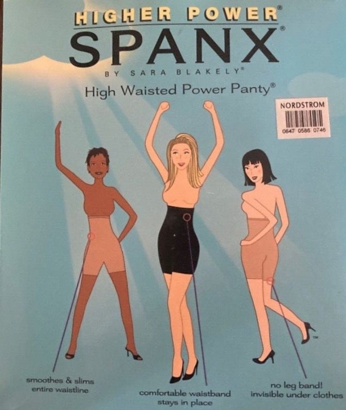 Vintage New Spanx High Waisted Power Paanty by Sara Blakely 032 Tuxedo  Black Size F