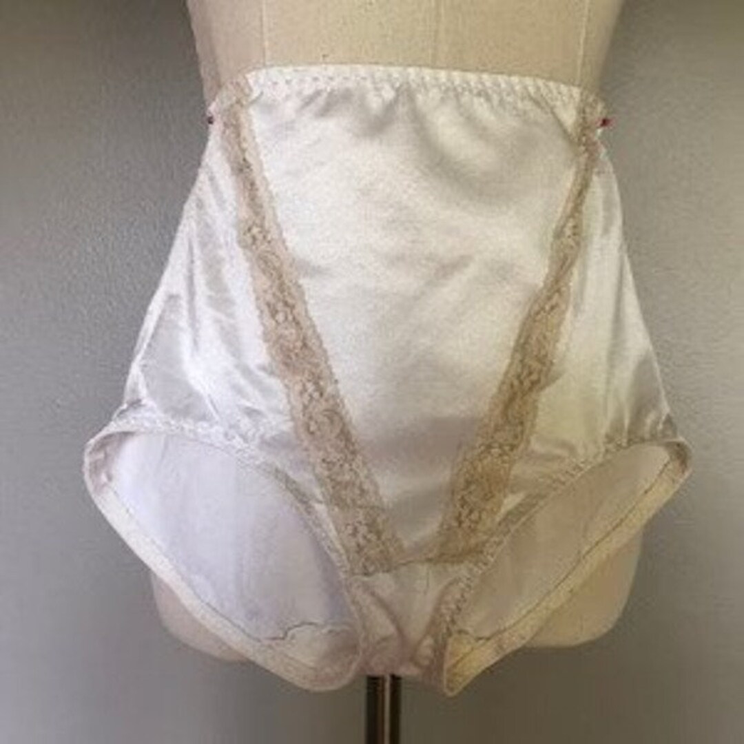 Vintage Playtex Secrets Moderate Control Tummy Trimming Full Brieg Panty  Girdle With Lace Inserts Ivory Small 2526 