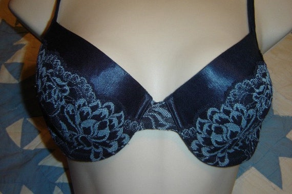 Vintage New With Tags Wonderbra Love It Lace Lightly Lined Full Figure  Underwire Bra Black 34C 