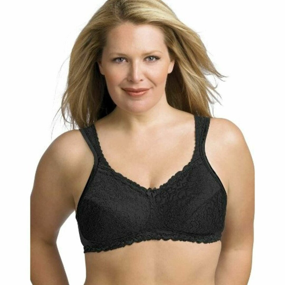Vintage New Playtex Women's 18 Hour Airform Comfort Lace Wire Free Full  Coverage Bra Tuxedo Black 40C 