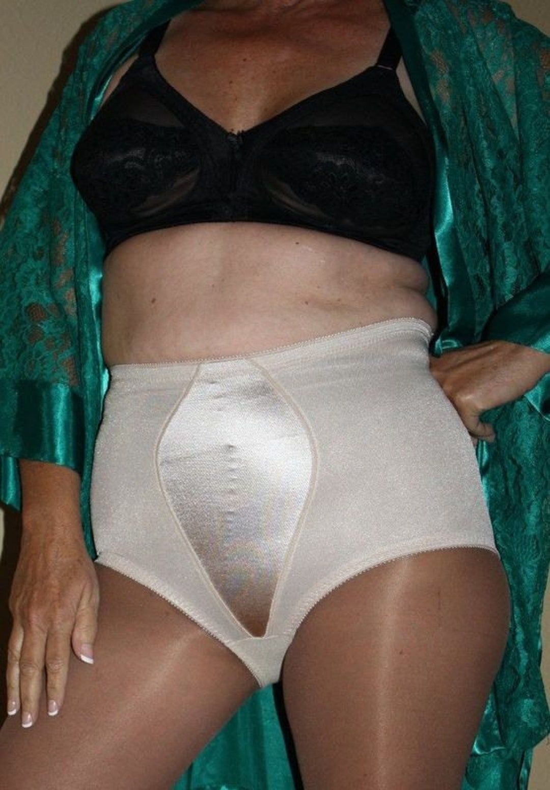 Vintage Cupid Light Control Panty Girdle Brief With Satin Tummy