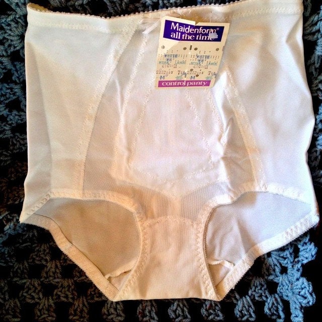 Vintage New With Tags Maidenform All the Time Firm Control Panty Girdle  Brief Snow White Medium 2728 