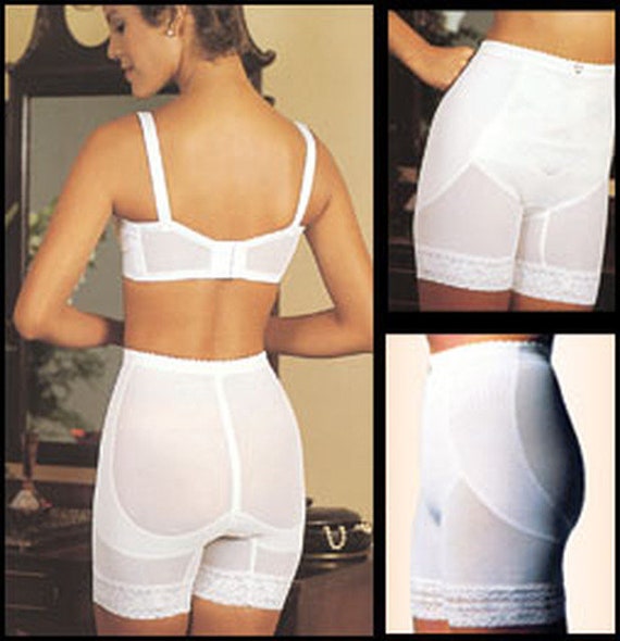 Vintage Jeunique Fashion Figure Firm Control Medium Leg Panty Girdle Body  Beige 
