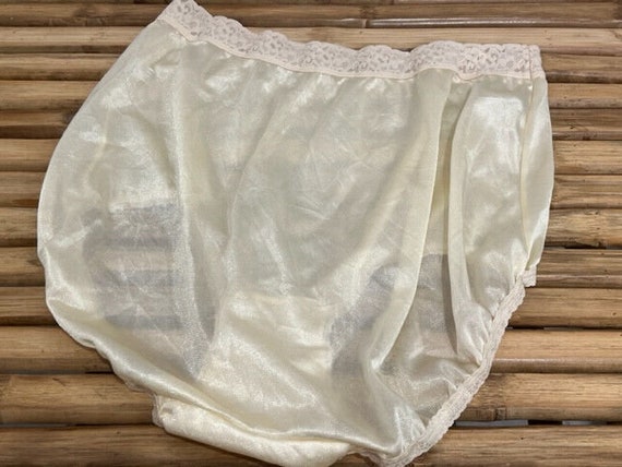 Vintage Hanes Her Way Full Brief Nylon Panty With Lace Waist Band  Candleglow Ivory Sz 6 medium -  Canada