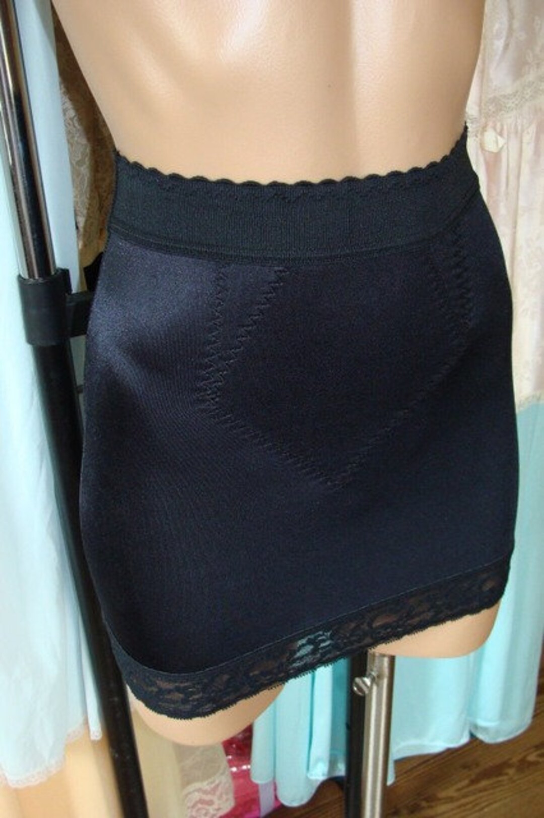 Vintage Cupid Tara Firm Control Lace Trim Hip Slip With Built in Panty