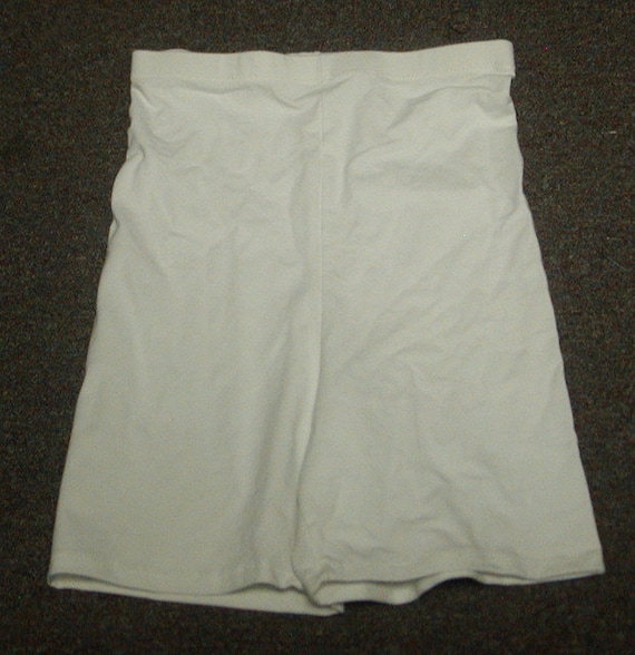 Vintage New Crown-ette Moderate Control Cotton Long Leg Girdle White 