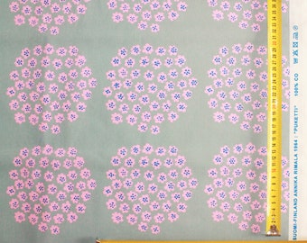 Marimekko Stoff Puketti grau/rosa von Rimala 145x50cm