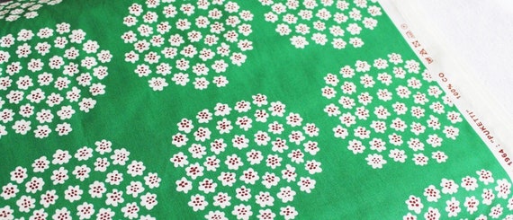 Marimekko Fabric Puketti Green White By Annika Rimala 145x50cm Etsy
