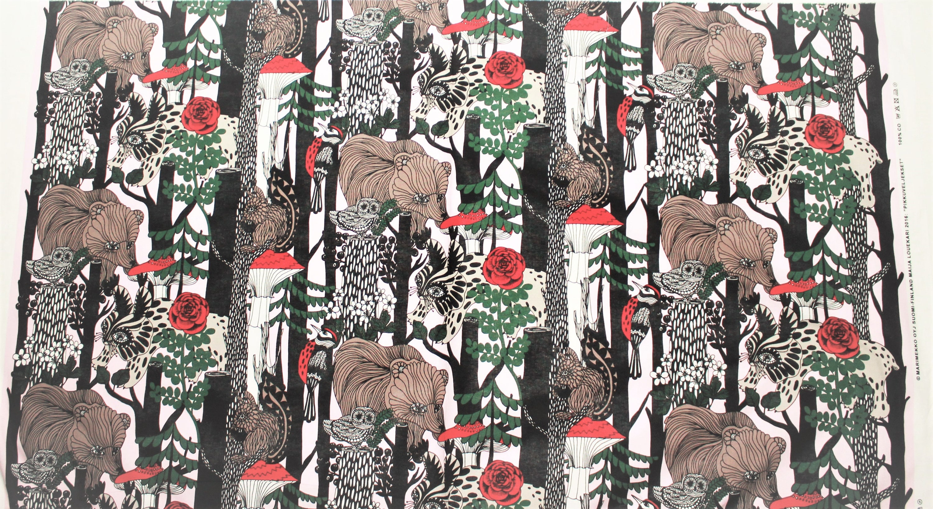 Marimekko Fabric, Pikkuveljekset, by Maija Louekari, 145x31cm (one Repeat)  - Etsy, image size:3000x1637