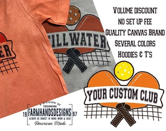 Custom club name Pickleball shirts mens and womens pickle ball pickleball shirts custom pickleball gift  personalized
