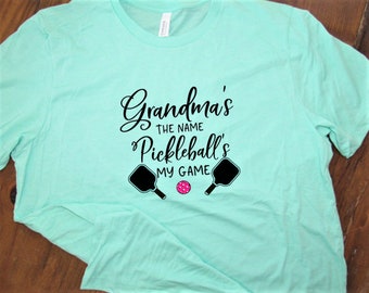 Custom Grandma MeMa MaMa MeMaw MiMi MawMaw Your custom name Pickleball tshirt custom pickle ball shirts personalized option
