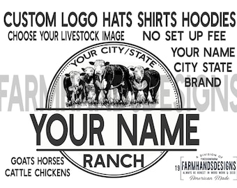 Custom farm shirts farm life farm gift man gift Farm logo design Tshirts Richardson hats custom cattle ranch ranchers chicken horse goat