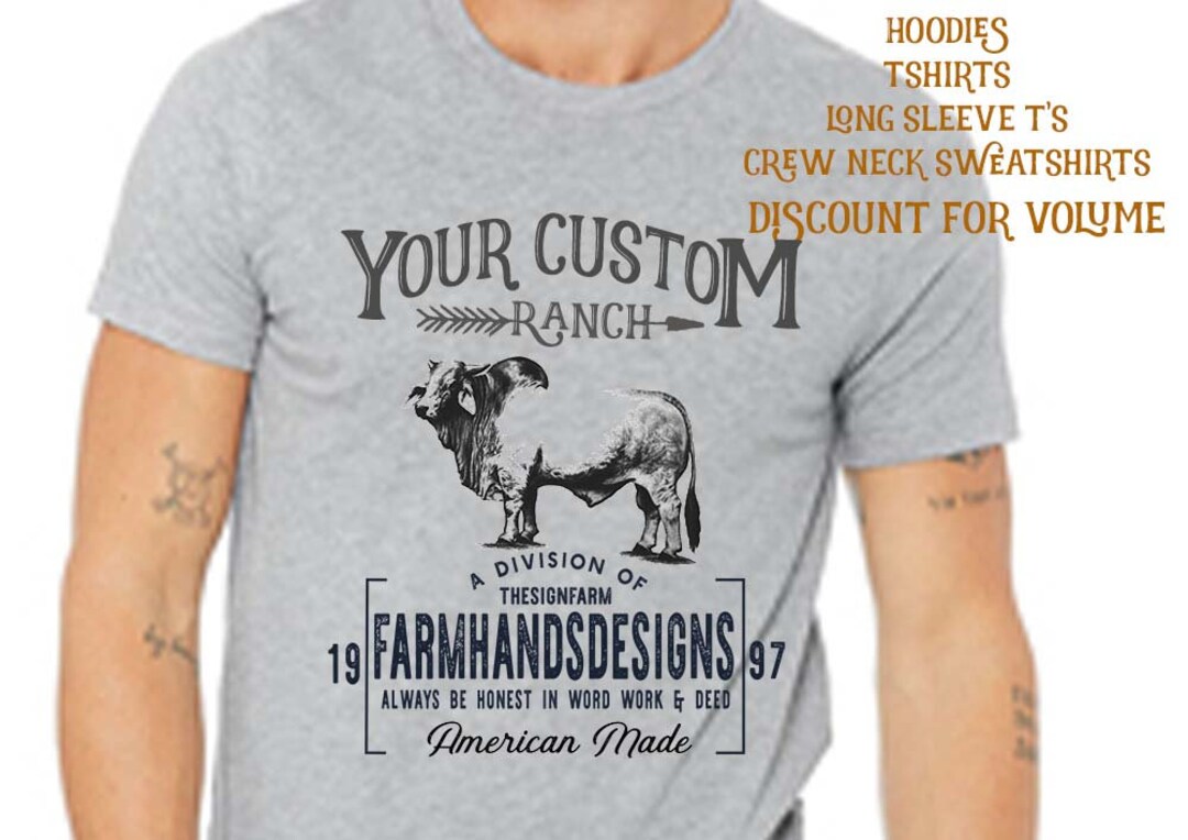 Custom Brahman Ranch Shirt COWS Personalized Hoodie Tshirt Cow Cattle ...
