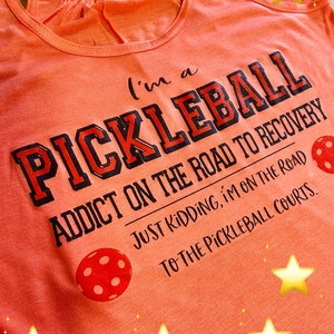 Pickleball Tshirt Tank Top I'm a Pickle Ball Addict on the - Etsy