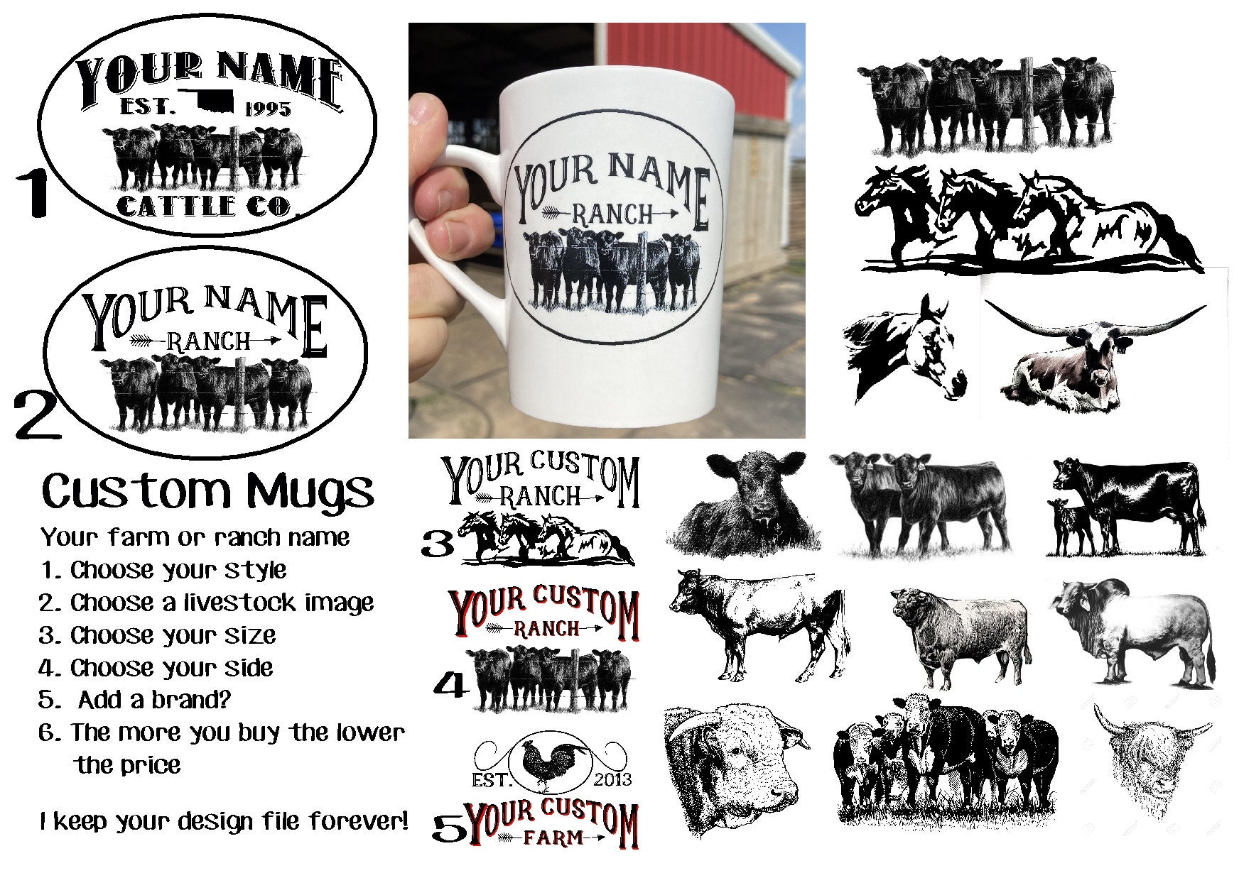 Ranch Shirt Custom Longhorns Farm Tshirt Personalized Hoodie Tshirt Cow ...