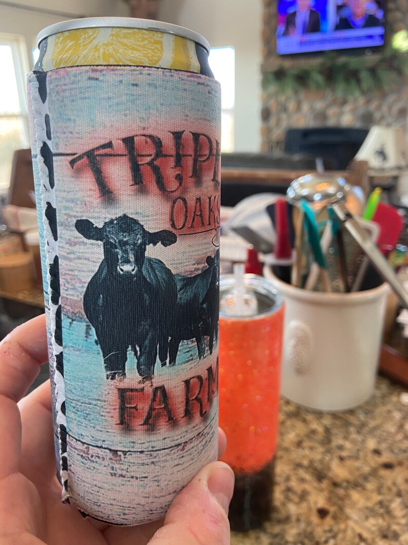 Custom Farm Koozie your farm ranch brand tall slim can fun Etsy